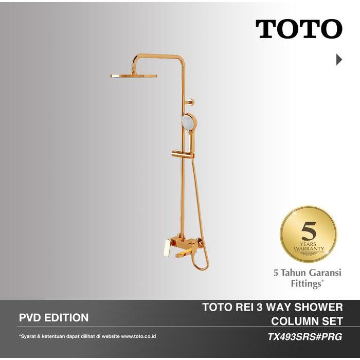 TOTO ROSE GOLD Rei S Shower Column Set / Shower Tiang TX493SRS