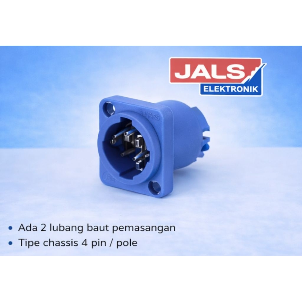 SOKET SPIKON NEUTRIK NL4MD-V – CHASSIS SPEAKON 4 PIN PANEL