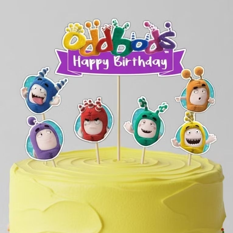 TOPPER CAKE ULANG TAHUN / HIASAN KUE ODDBODS