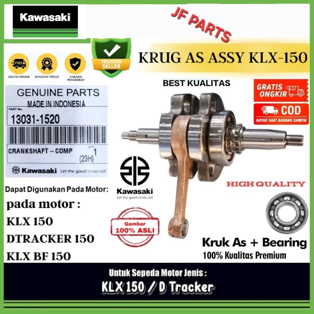 KRUK AS ASSY AS KRUK CHANKSHAFT KRUK AS ASSY BANDUL STANG SEHER KLX 150 / DTRACKER 150 / KLX BF 150