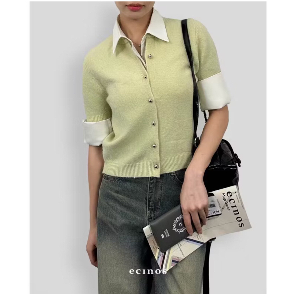 ECINOS - Jennie Hairy Wool Knitted Cardigan (Prelove)