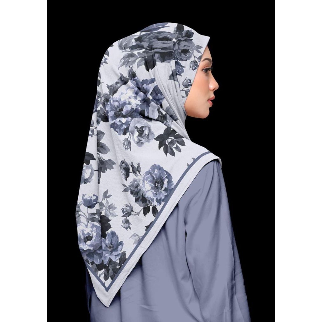 hijab syar'i motif printing voal premium