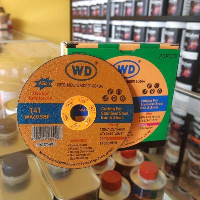 Batu Gerinda Potong WD 4 Resibon (WD Cutting Wheel) WD Cutting 4 inch