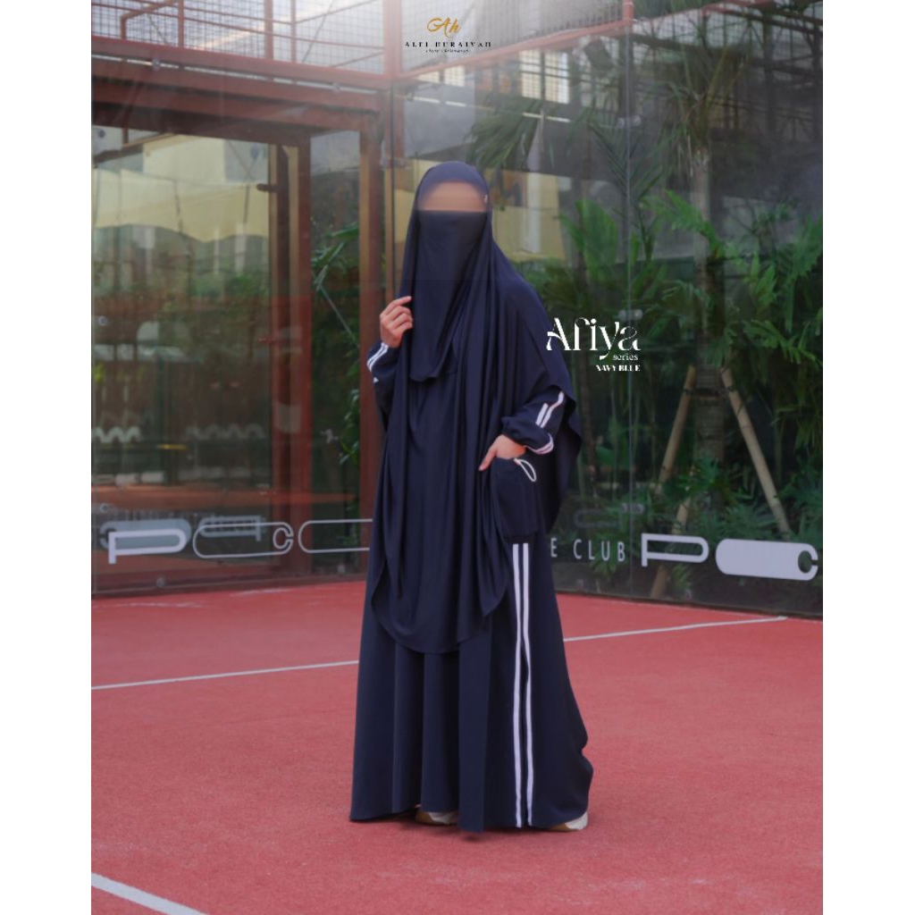 Gamis Olahraga Afiya (Navy) Alfi Huraiyah