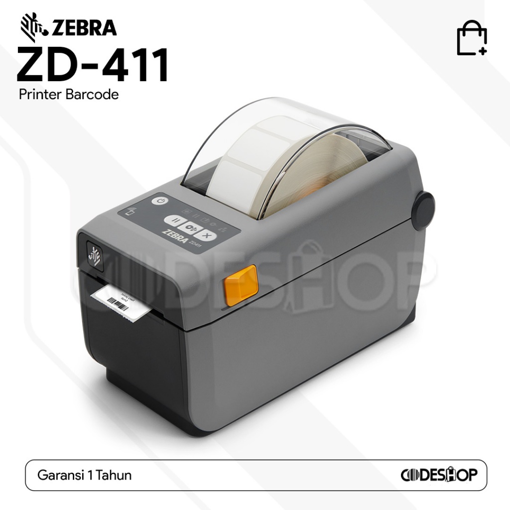Zebra ZD411 Printer Stiker Label Etiket Farmasi Gelang Wristband Direct Thermal Transfer 203 dpi USB