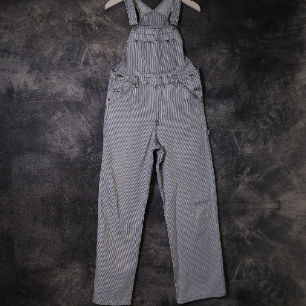 OVERALL UNIQLO STRIPE CARPENTER JEANS DENIM PANTS OV103 SIZE M (29 30 31) JUMPSUIT CELANA PANJANG