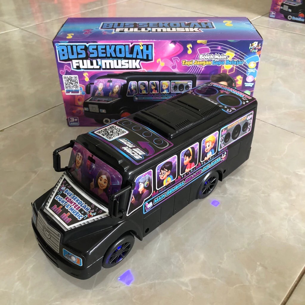 Mainan MOBIL SCHOOL BUS - Bus Sekolah Bahan Plastik Untuk Edukasi Anak Laki-Laki / Mainan Bus Sekola