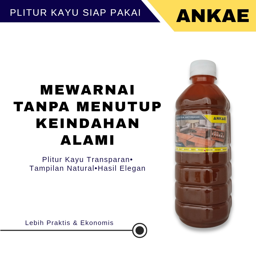 Plitur Kayu Siap Pakai Mengkilap 60ml 250ml 500ml Politur Waterbased