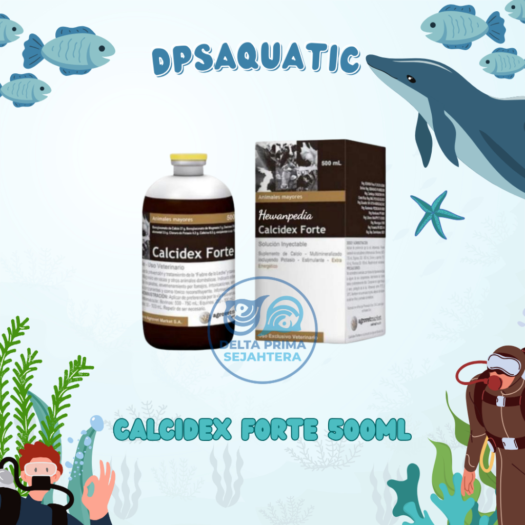 Calcidex Forte 500ml - Untuk Ketosis Sapi Ambruk Milk Fever Bagi Ternak