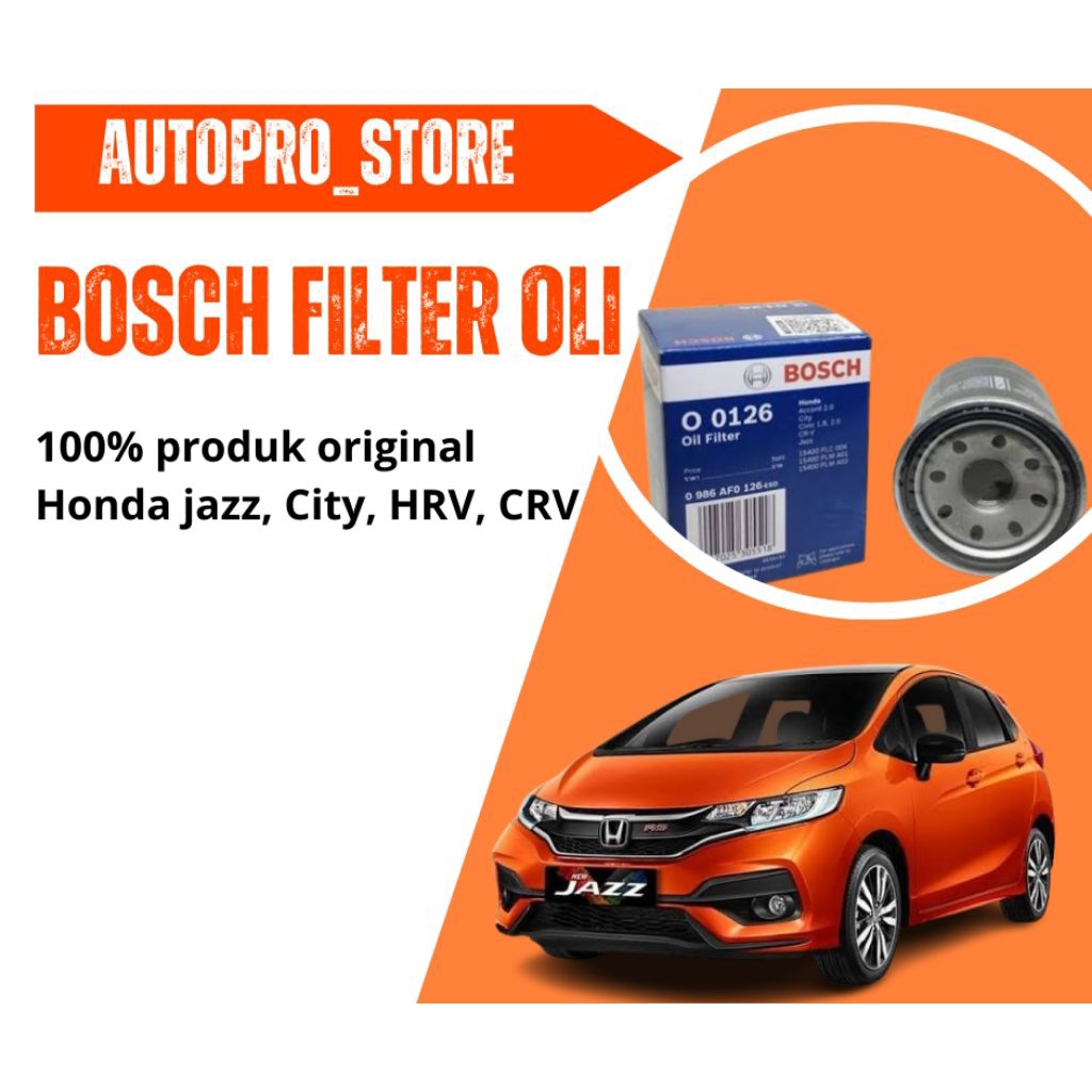 Filter Oli Mobil BOSCH O 0126 Honda jazz, CRV, HRV