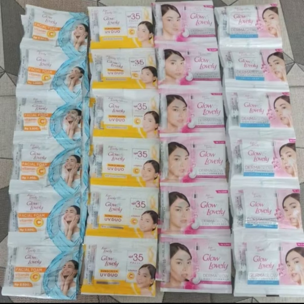 Fair & lovely cream renceng 1 karton isi 12 lusin | Glow & lovely renceng
