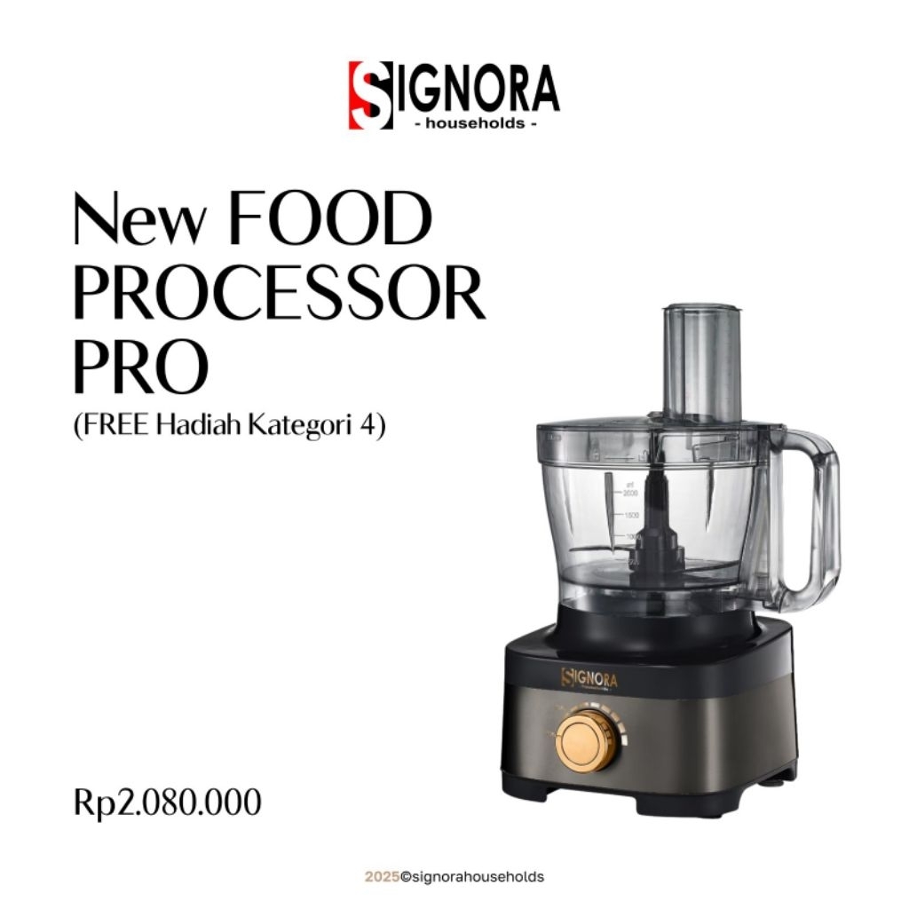 Signora food processor tanpa cubic cutter