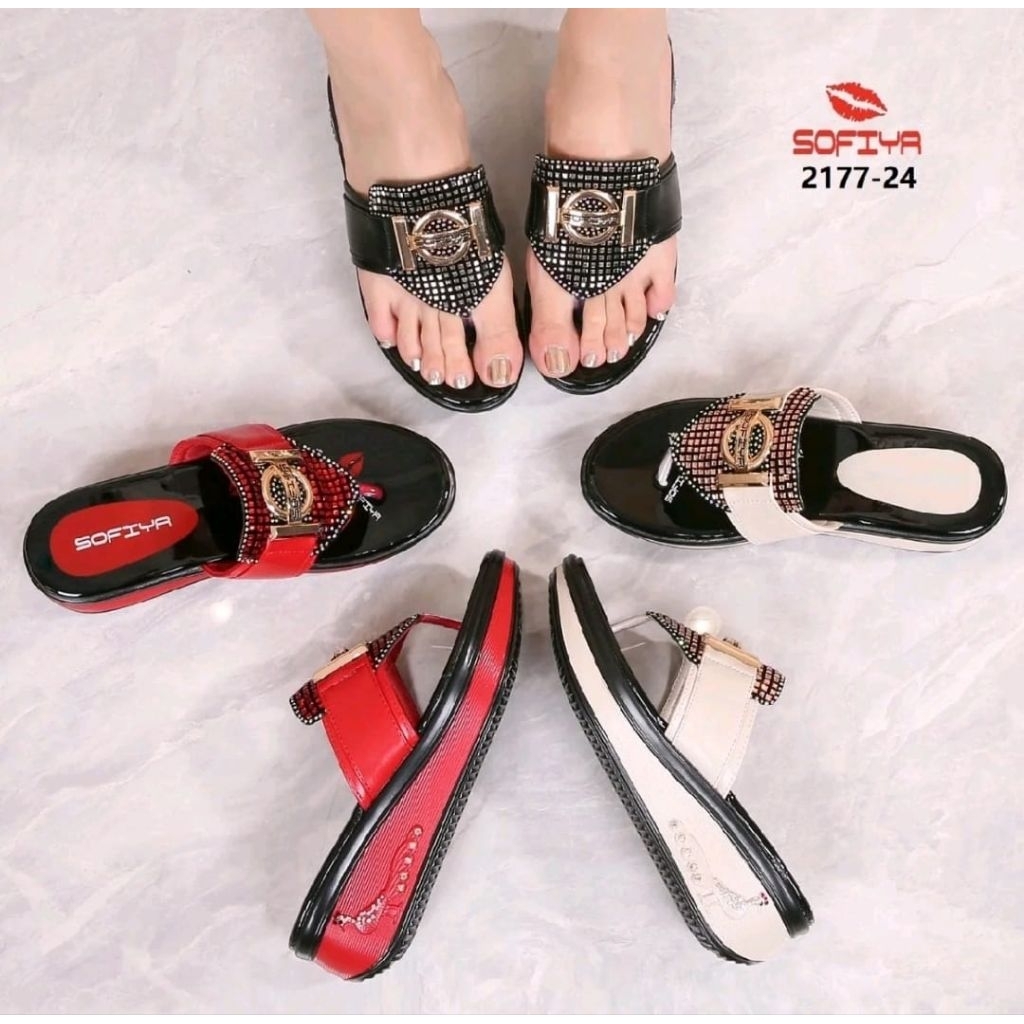 SANDAL JEPIT WEDGES WANITA SOFIYA TERBARU 2177-24 ASLI ORIGINAL