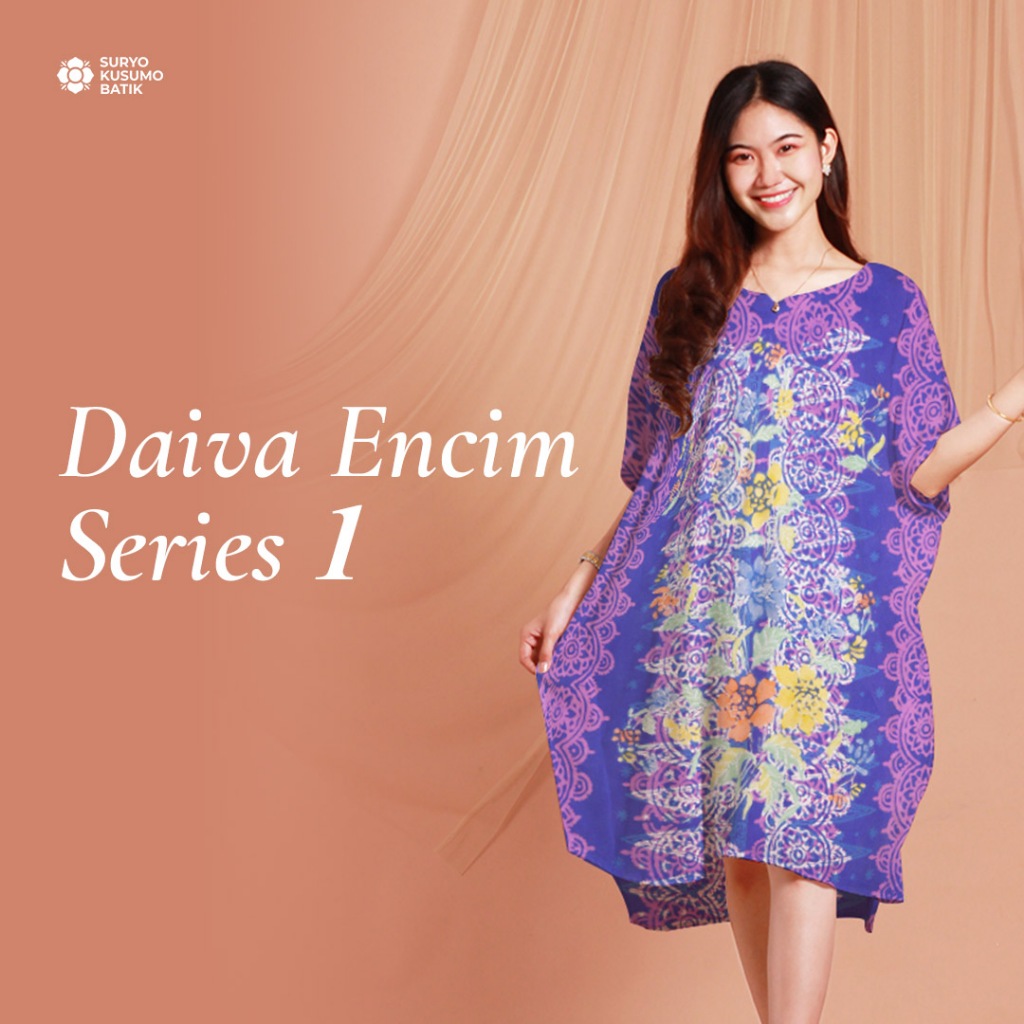 Daiva Encim – Daster Lowo Encim Jumbo LD 140/ Daster Batik Cap Bunga