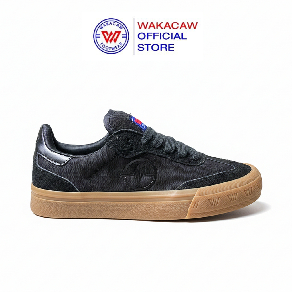 WAKACAW FOOTWEAR - Keizo Series Black Gum Sepatu Sneakers Casual Pria Dan Wanita