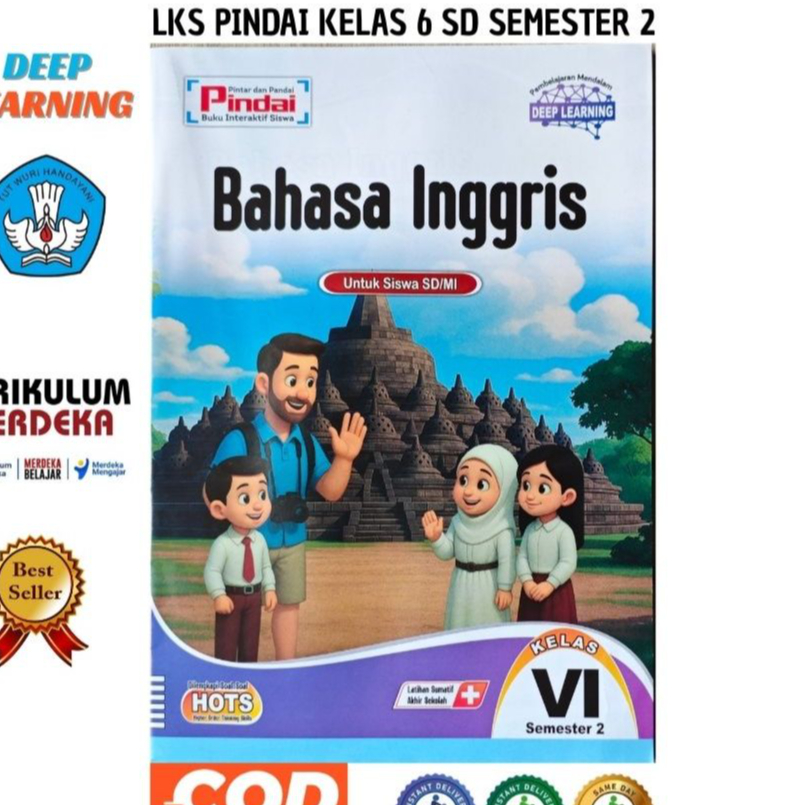 Lks Pindai Bahasa inggris Kelas 6 SD/MI Smt 2 Kurmer dilengkapi Soal HOTS 96 Hal