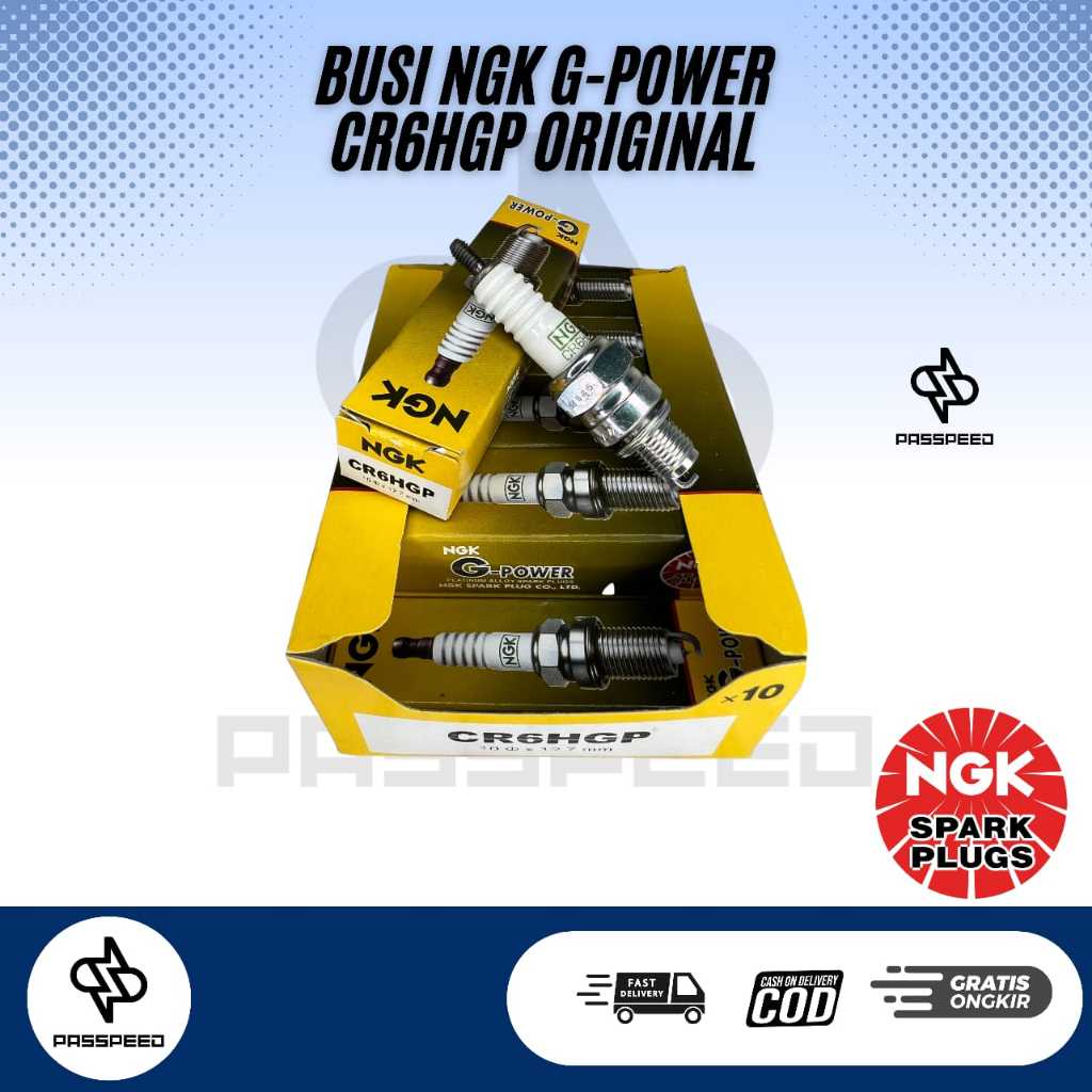 BUSI NGK G-POWER PLATINUM CR6HGP MIO NOUVO MIO J M3 FINO JUPITER VEGA SMASH SHOGUN SPIN KAZE KLX 150