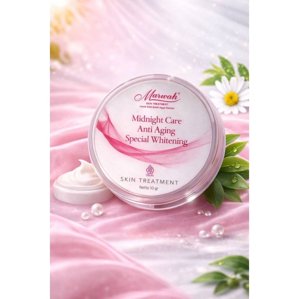 Marwah Skincare Paket Anti Aging Spesial Krim Malam Pencerah
