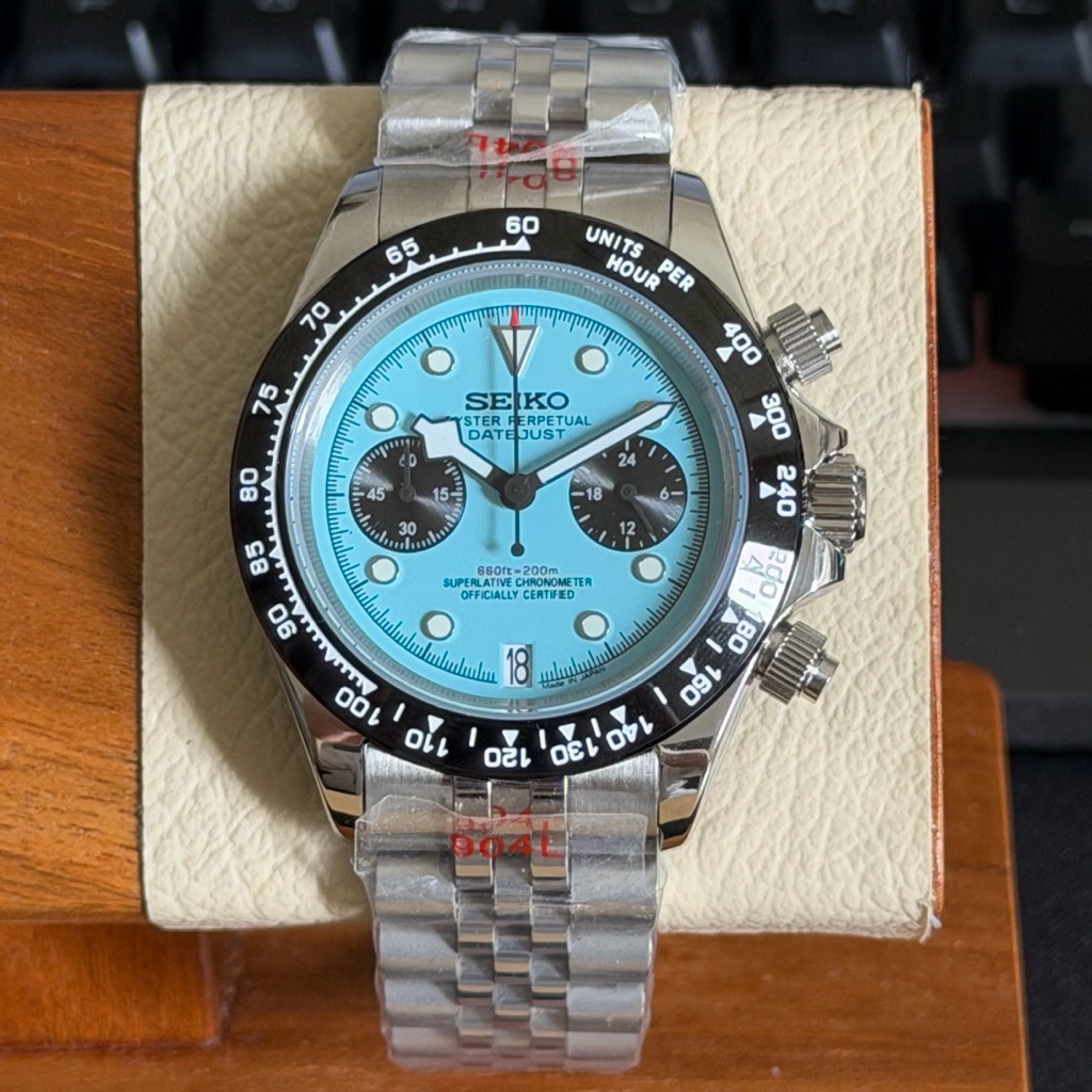 Seiko Daytona Blue Blackbay Chronograph VK63 Special Built