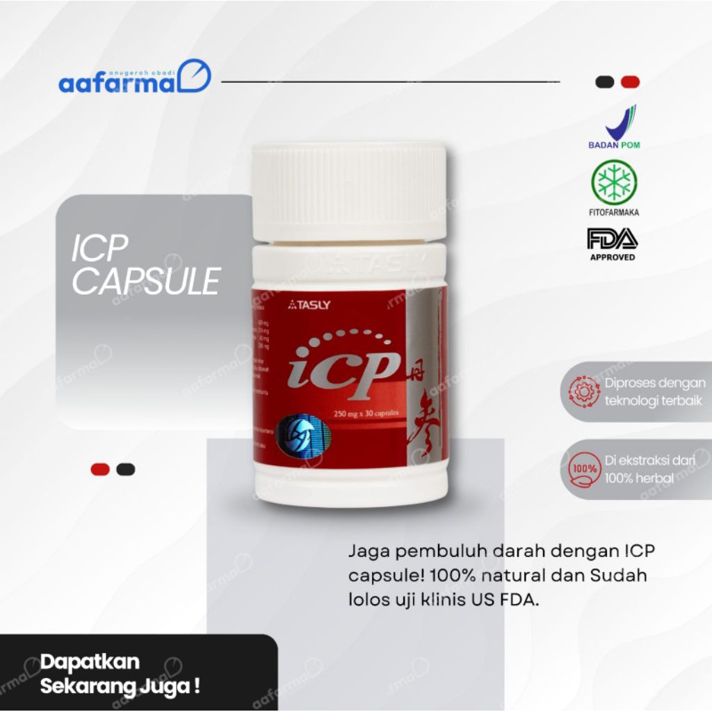ICP CAPSULE AAFARMA OFFICIAL | HERBAL UNTUK KESEHATAN PEMBULUH DARAH | 100% ORIGINAL BPOM