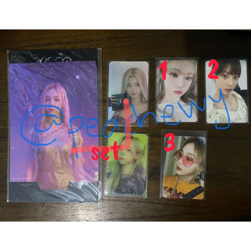 photocard winter aespa official sg22 girls black mamba epoxy