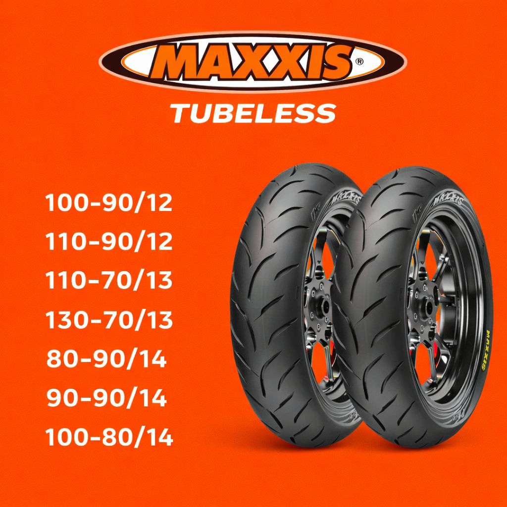 ban maxxis tubeles semua ukuran, 110-70/12, 110-90/12, 110-90/12