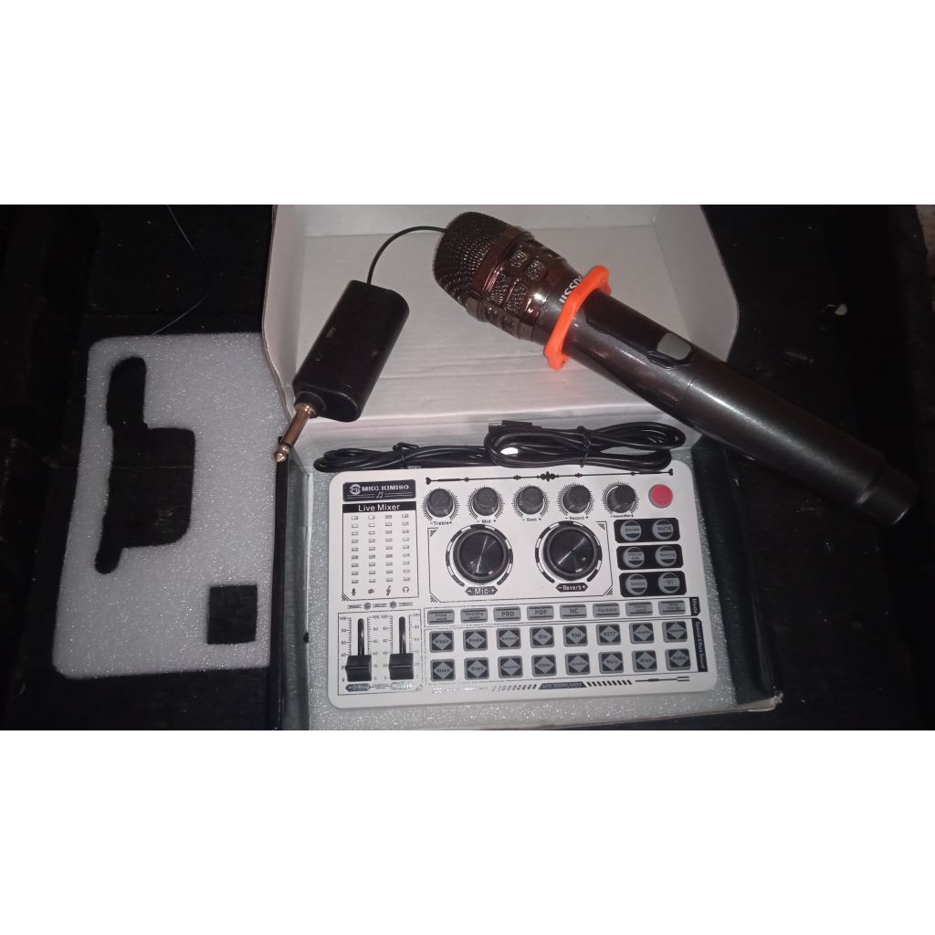 soundcard f999 secon rasa baru gratis mic wirelles.