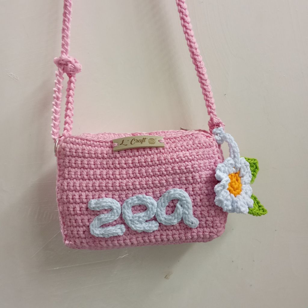 L'Craft Sekar Sling Bag Rajut Mini/Tas Rajut Anak Perempuan/Tas Anak Perempuan/Tas Rajut/Tas Custoam