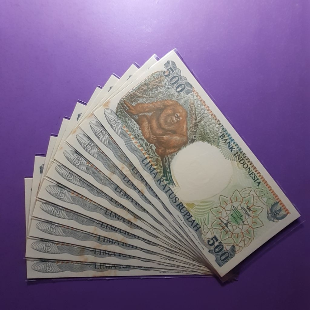 uang kuno 500 rupiah otan tahun 1992