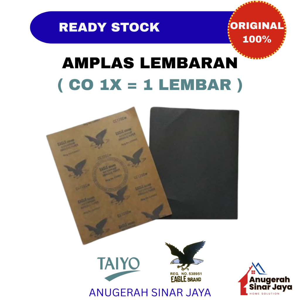 AMPLAS KERTAS TAIYO / AMPLAS KERTAS EAGLE / AMPLAS LEMBARAN