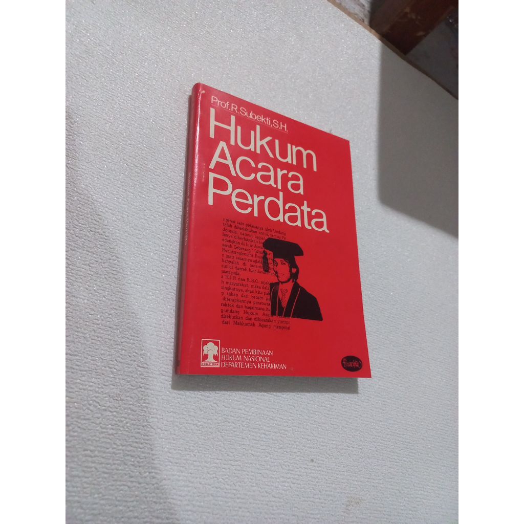 Buku Hukum acara perdata prof r subekti sh original