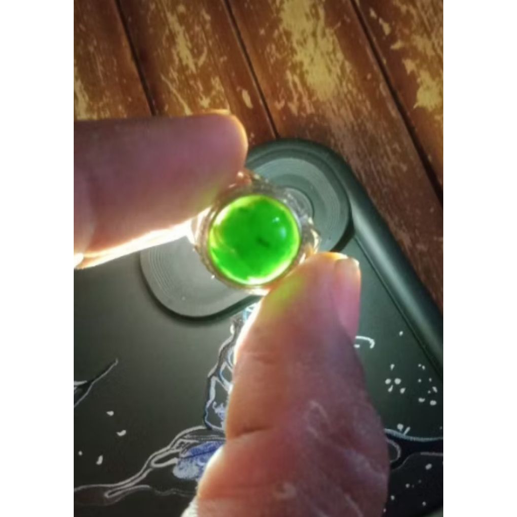 Cincin natural neprite Jade/giok Aceh