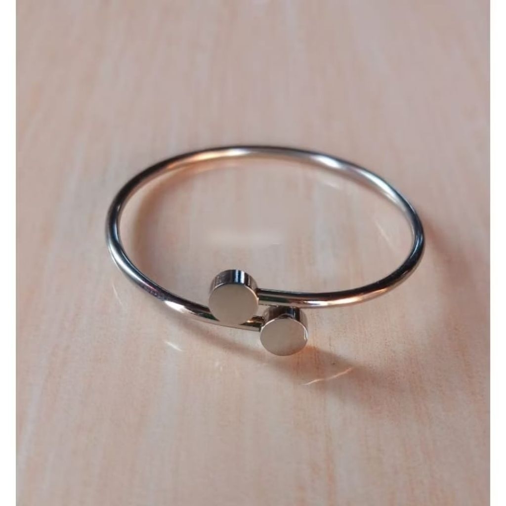 GELANG BAYI BESI PUTIH 100% ASLI BESI PUTIH MOTIF TABLET/TIDAK LUNTUR/ORIGINAL