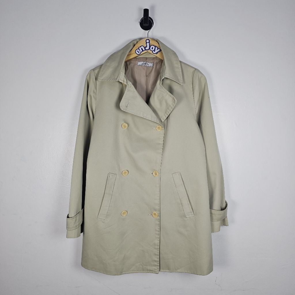 mantel coat wanita pria unisex parka CHECK panjang winter casual second preloved