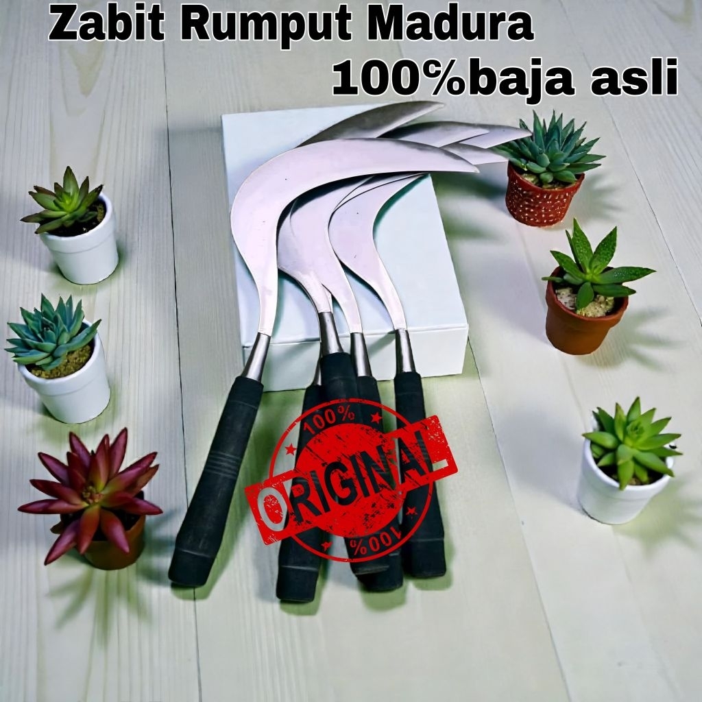 sabit rumput bahan baja cap bintang5 original asli Madura