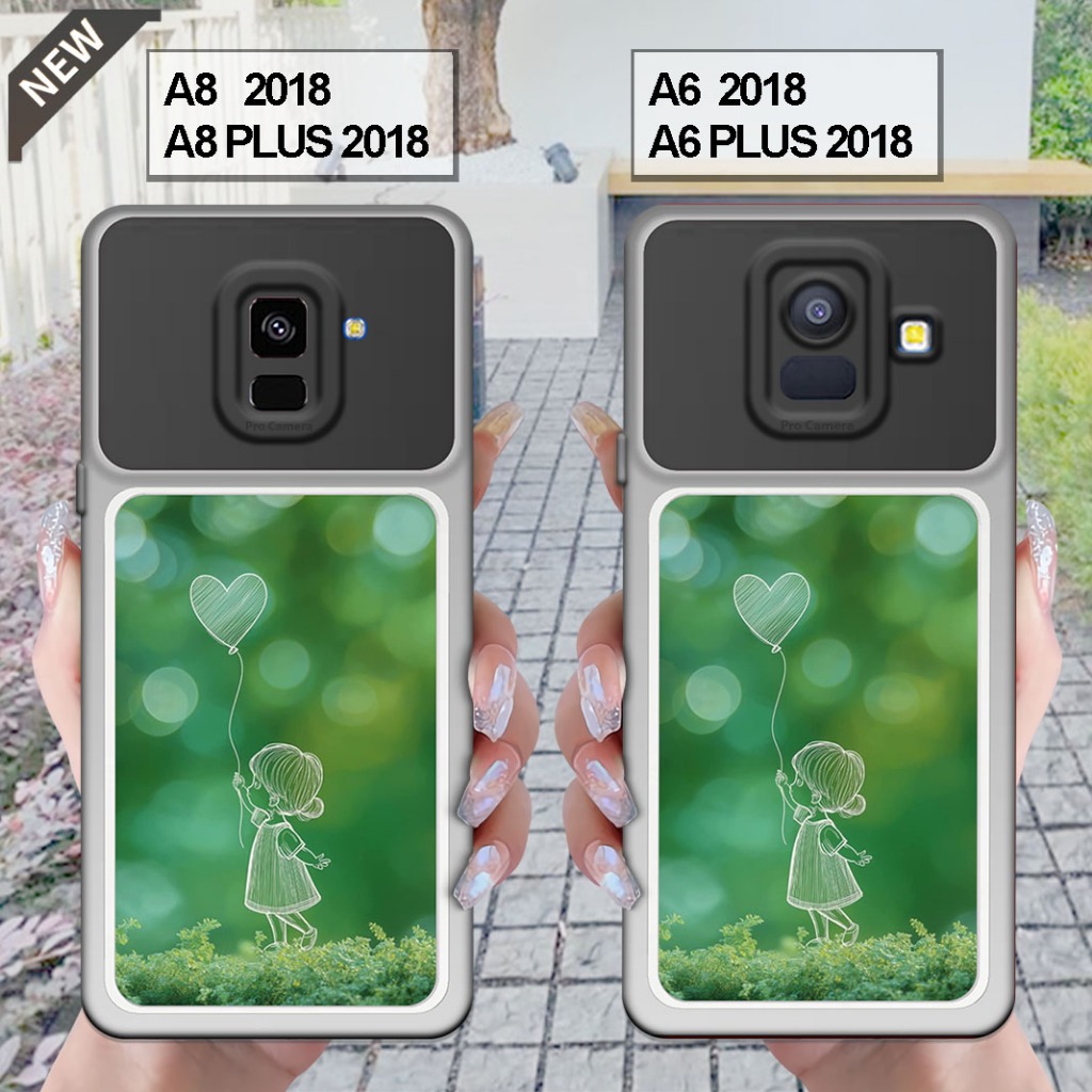 Case Samsung  A6 2018 | A6 PLUS 2018 - Samsung A8 2018 | A8 PLUS 2018 _Silikon casing hitam bening