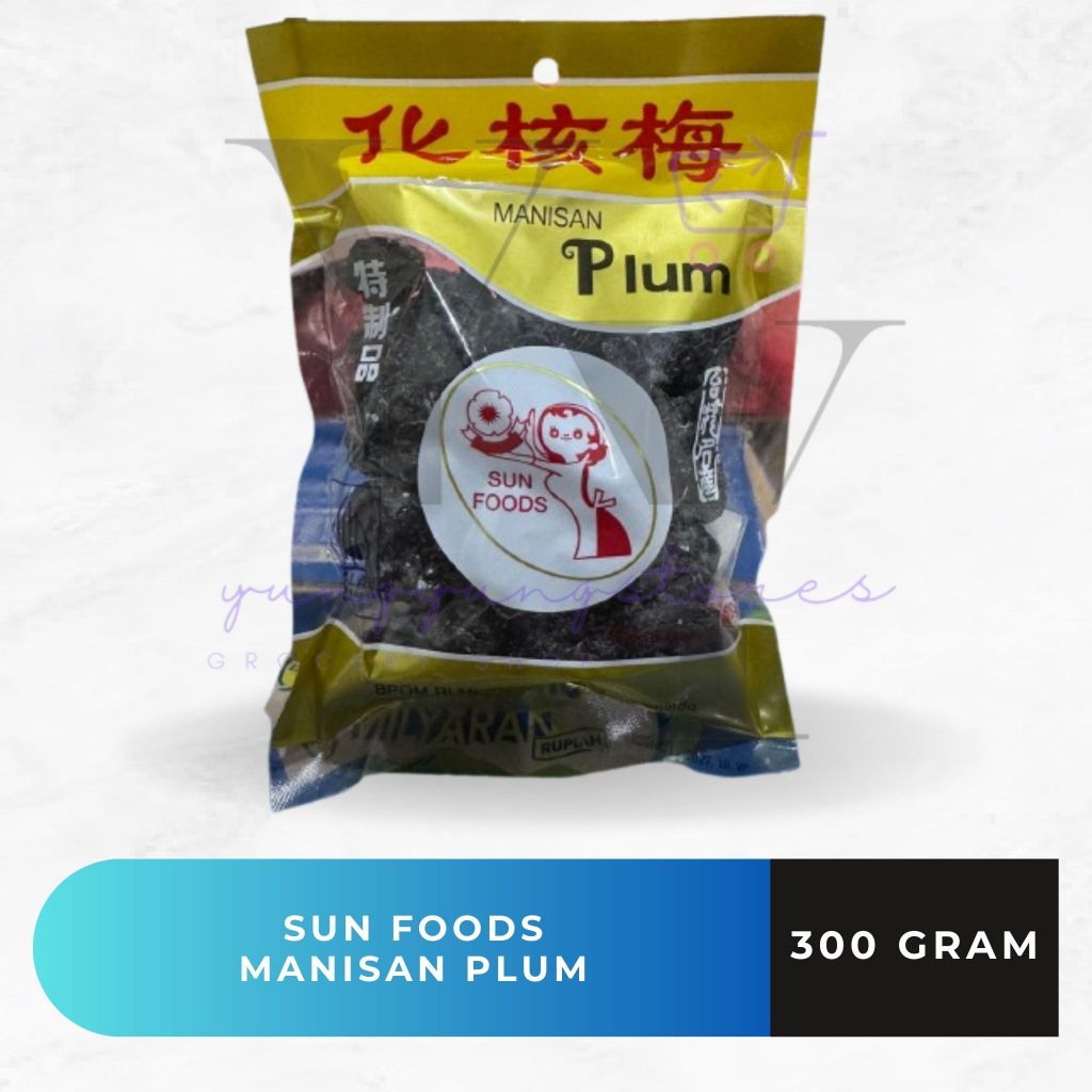 [IMLEK] Sun Foods Manisan Buah Plum / Kiamboi Hitam Tanpa Biji 300 gram