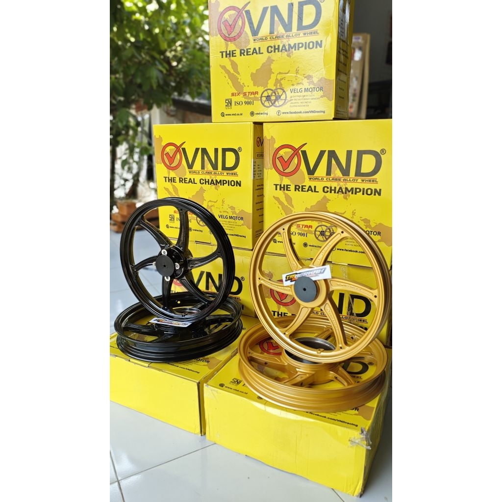 Velg Vnd Six Star V1 Mio M3/Xeon Gt/ Fino 125/ mio s velg racing vnd six star xeon velg racing xeon 