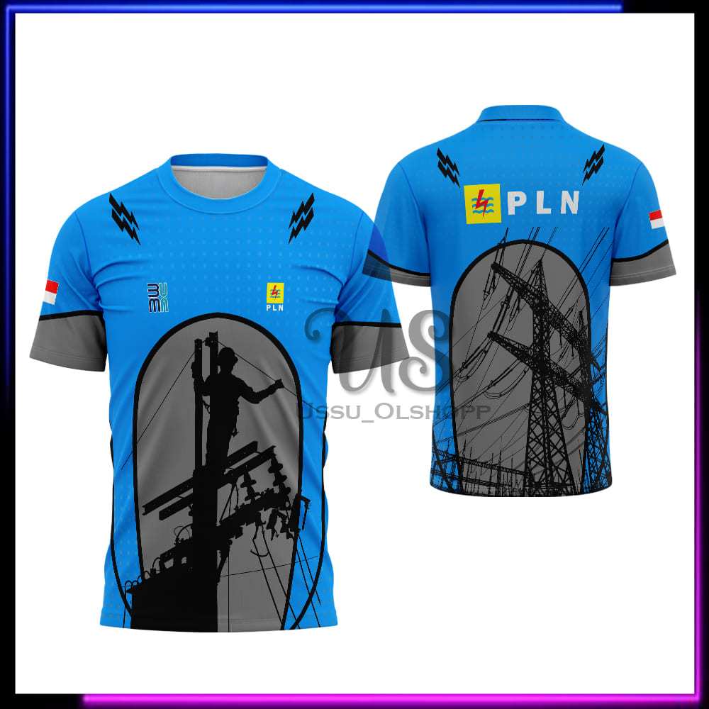 Jersey Seragam PLN / Kaos Listrik Pintar / Baju Dinas PLN / Seragam PLN Custom Nama