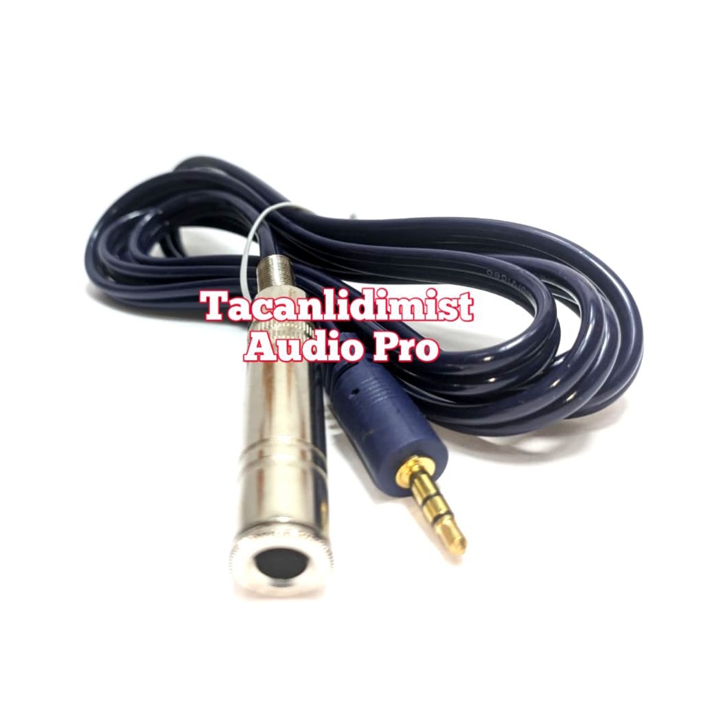 Kabel Audio Sambungan Mic Ke Aux Jack Cover Mic 6.5mm To Mini Stereo 3.5mm Kabel Antel Berkualitas