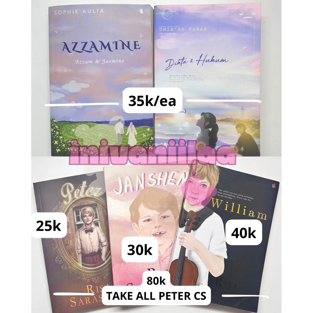 PRELOVED/BEKAS ORIGINAL novel AZZAMINE DIKTA DAN HUKUM PETER WILLIAM JANSHEN RISA SARASWATI BEST SEL