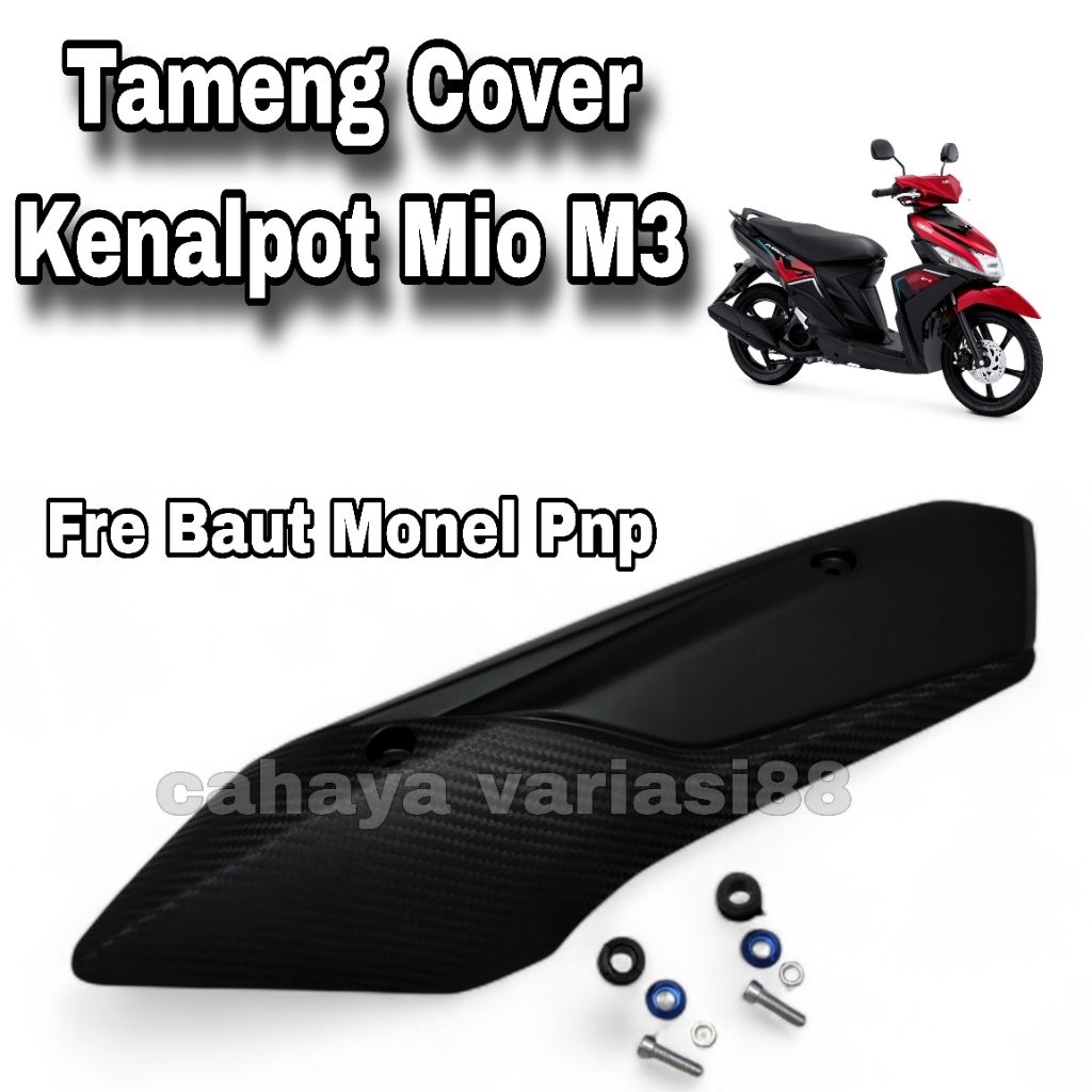 Cover Tameng Pelindung Knalpot Yamaha Mio M3 Fre Baut Monel Pnp Cover Tameng Knalpot Standar Motor M