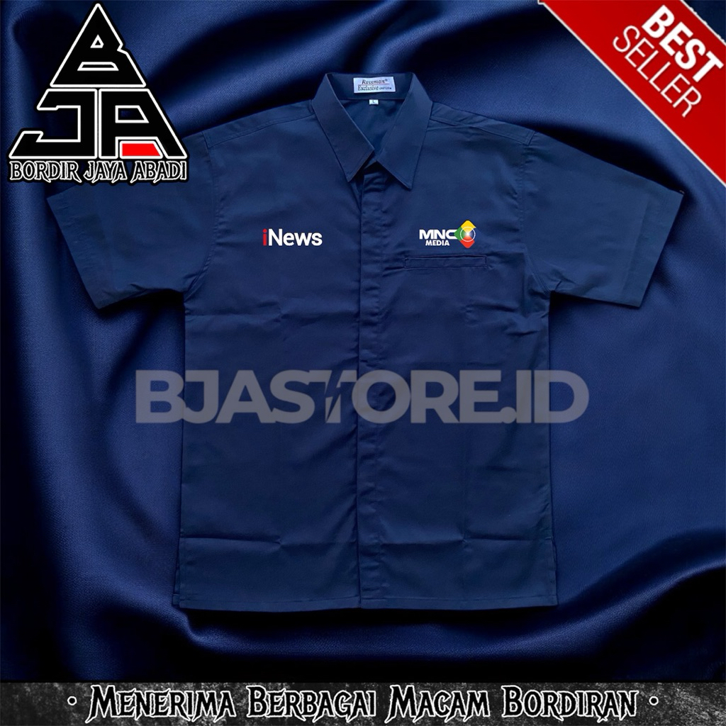 Kemeja MNC TV Media INews Televisi Nasional K1 Navy