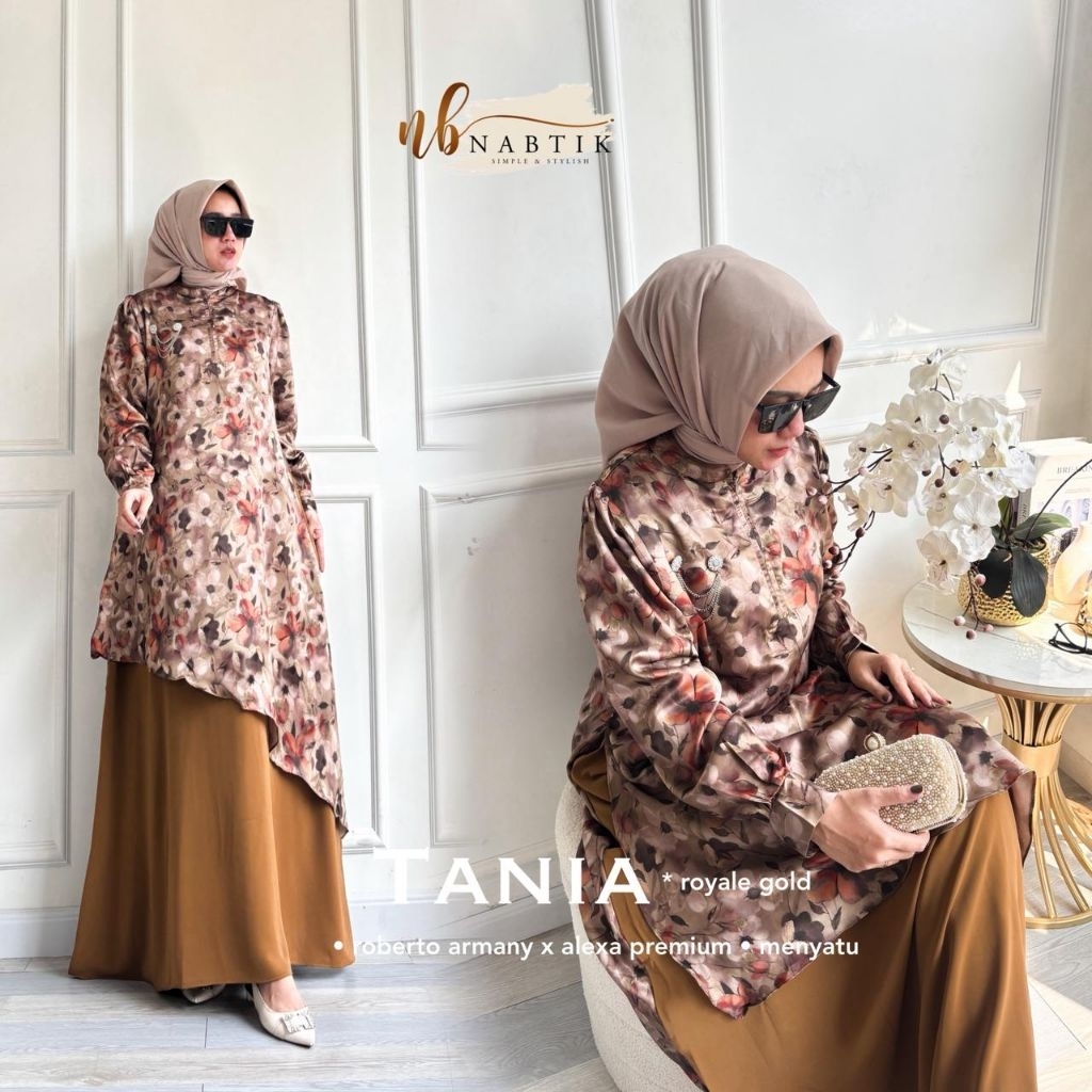 Nabtik -Tania Dress Wanita Roberto Armany X Alexa Premium Menyatu