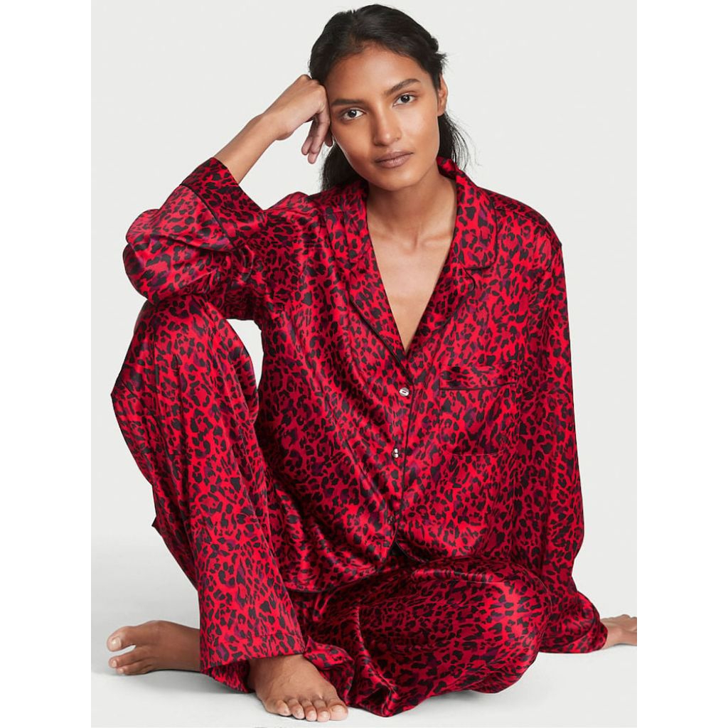 Pajamas Piyama Victoria's Secret Leo Red Long