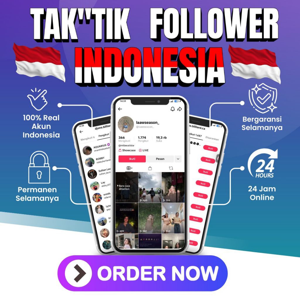 Follower Tiktok Permanen Bergaransi