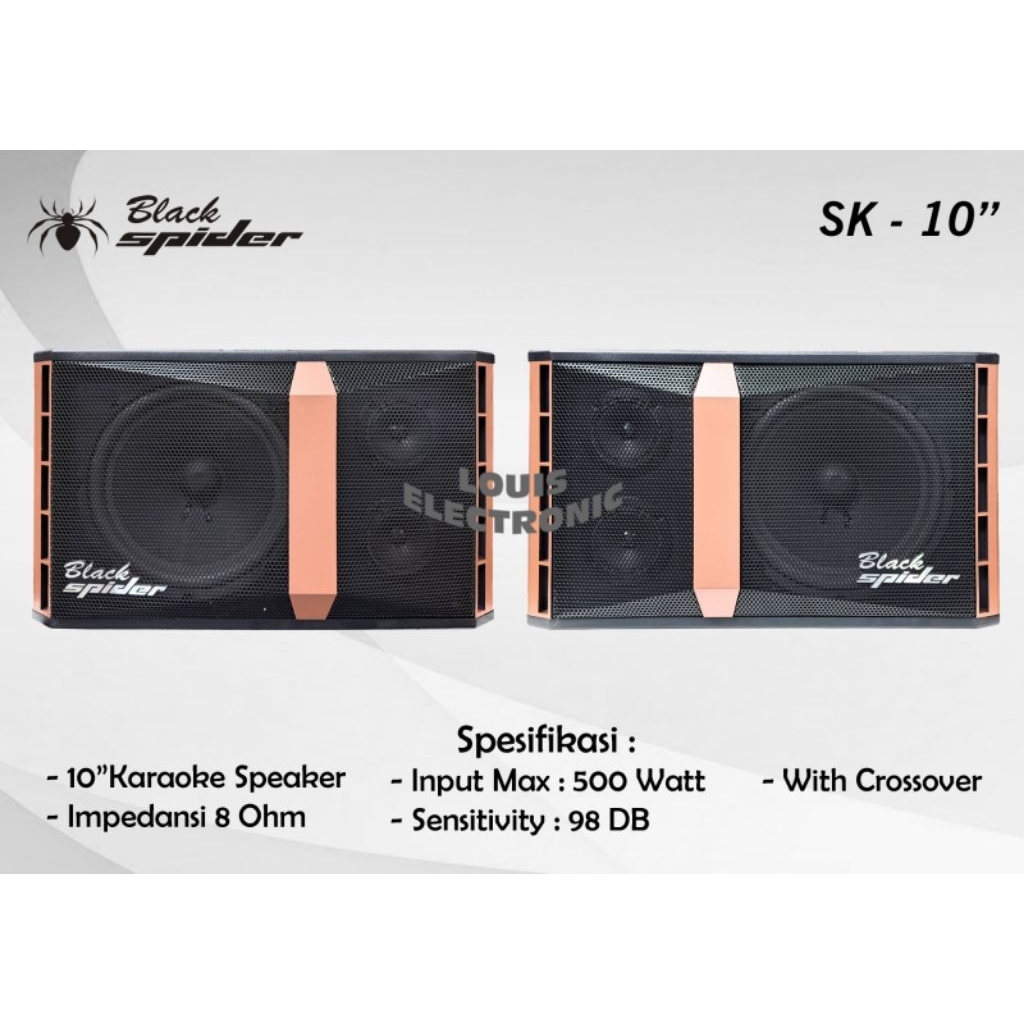 Speaker Pasif 10 Inch Black Spider SK 10 SK10 BlackSpider ( Sepasang )