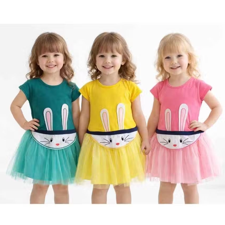 Dress Amena Setelan anak Motif Rabbit