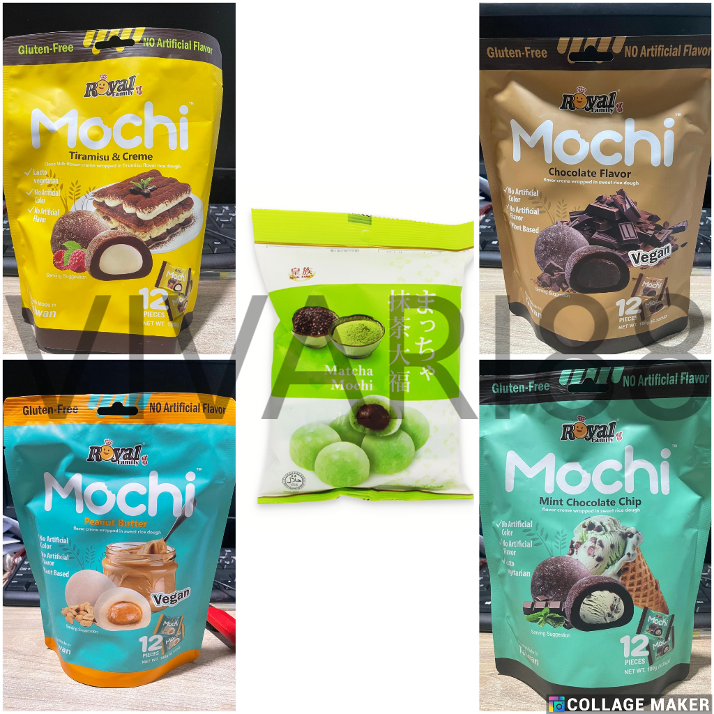 Sweet_Berry03 Royal Family Mochi Taiwan Matcha Mochi 120G / Tiramisu & Creme / Mint Chocolate Chip /