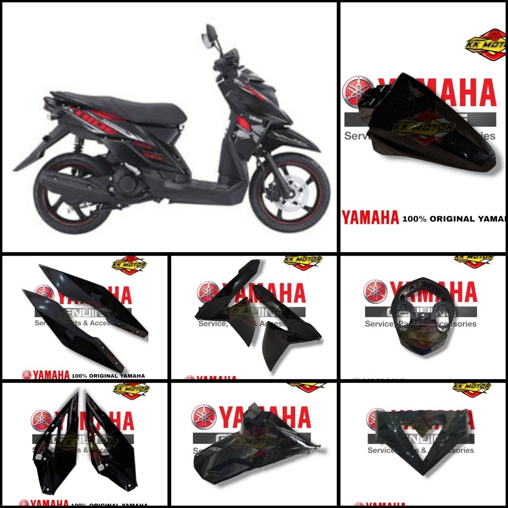 COVER BODY HALUS SATUAN X-RIDE, X RIDE 115 HITAM GLOSSY ORIGINAL YAMAHA